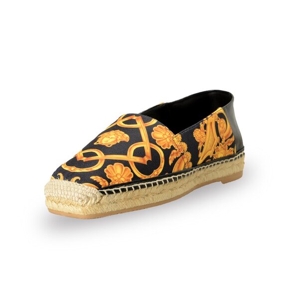 Versace Men's ST. Barocco Print Espadrilles Moccasins Loafers Shoes US 7 IT 40